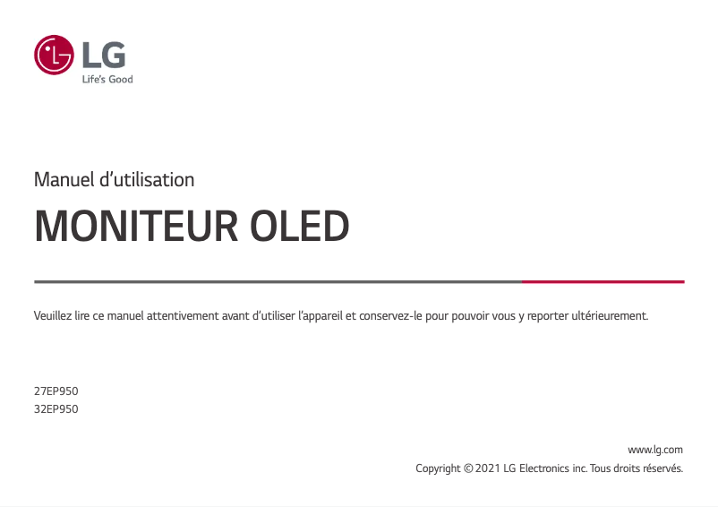 Image de la première page du manuel de l'appareil 32EP950