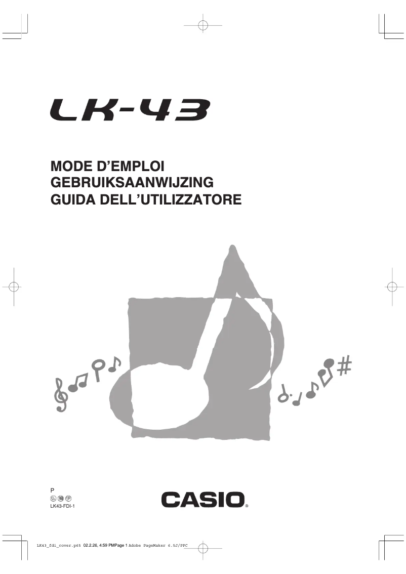 Image de la première page du manuel de l'appareil LK-43