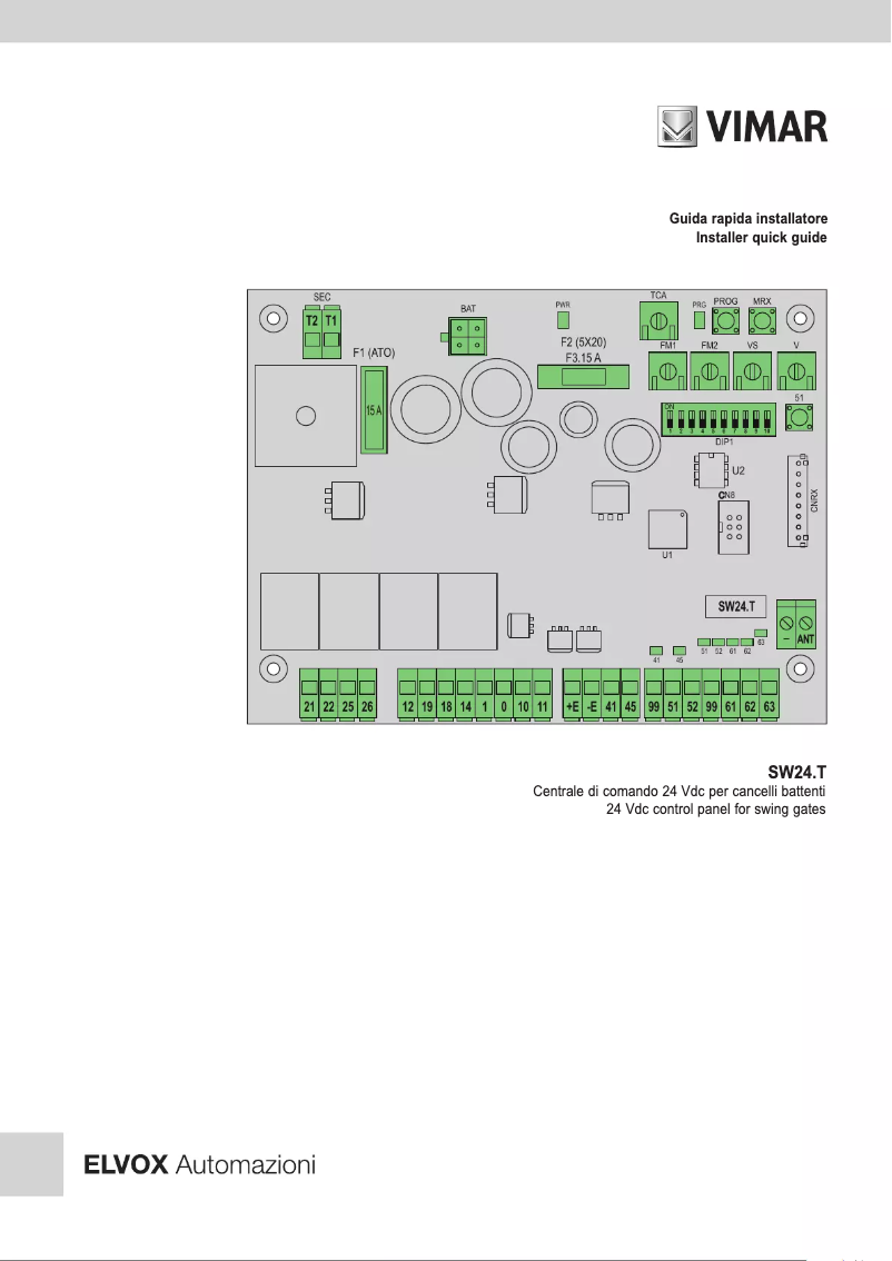 Page 1 de la notice Instructions / montage Vimar ELVOX EK06
