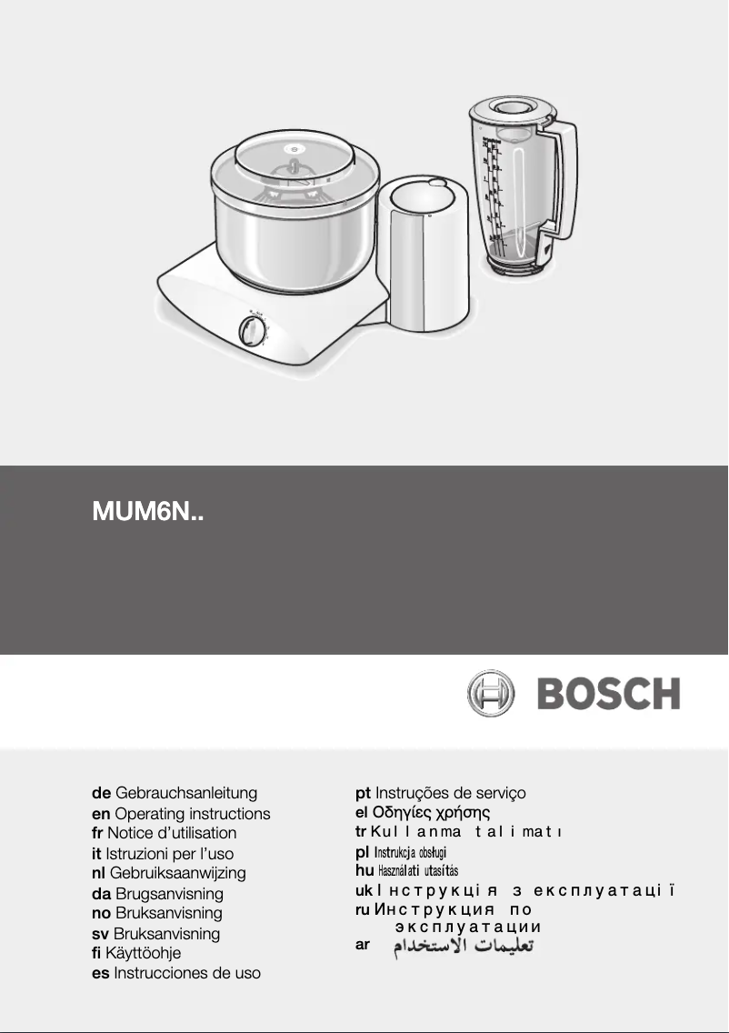 Page 1 de la notice Manuel utilisateur Bosch MUM6N16