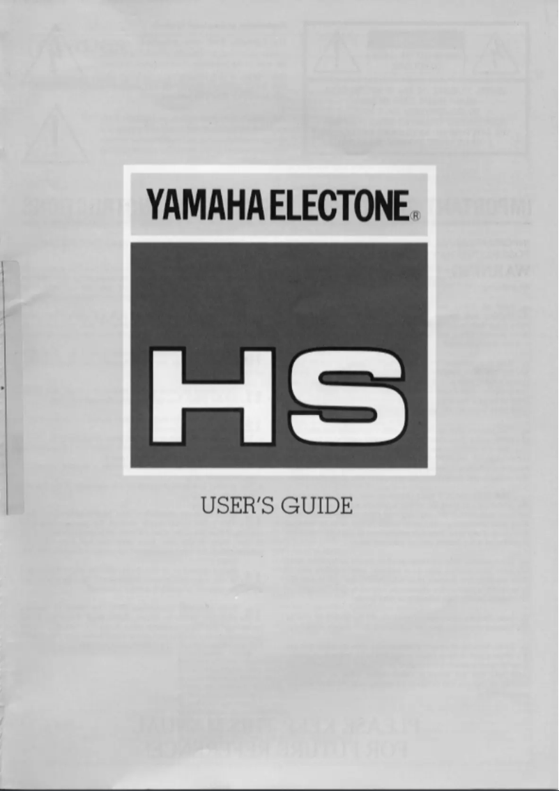 Page 1 de la notice Manuel utilisateur Yamaha Electone HS-5