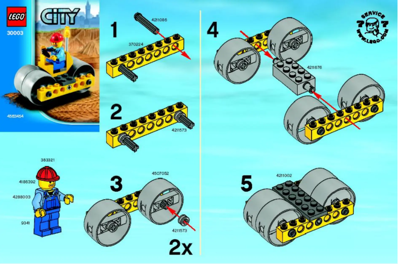 Page 1 de la notice Manuel utilisateur Lego Steam Roller