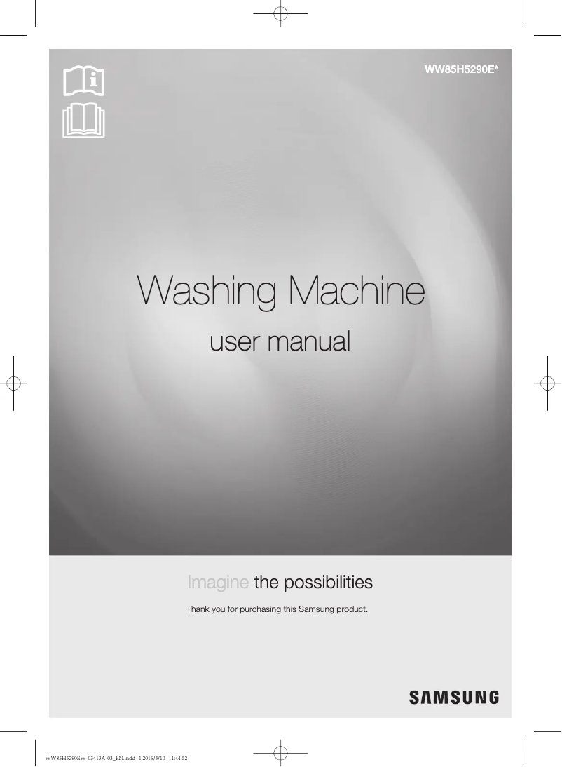 Page n°1 - Manuel utilisateur Samsung EcoBubble WW85H5290EW