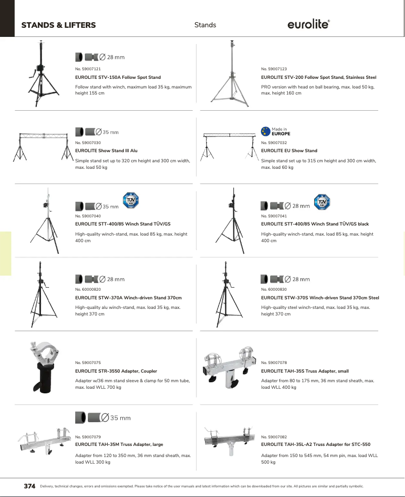 Page n°1 - Catalogue Eurolite Show Stand III