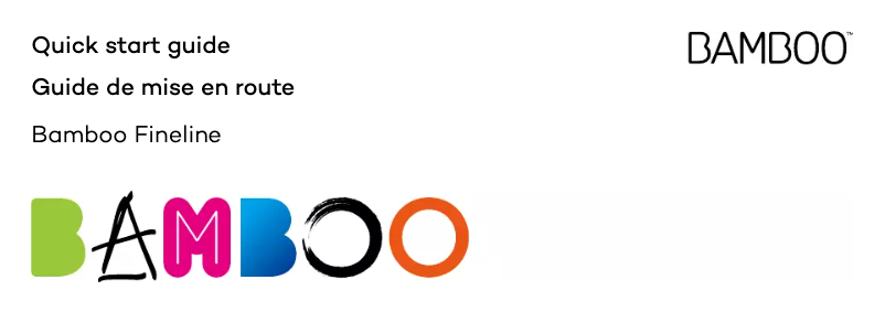 Page 1 de la notice Manuel utilisateur Wacom Bamboo Fineline