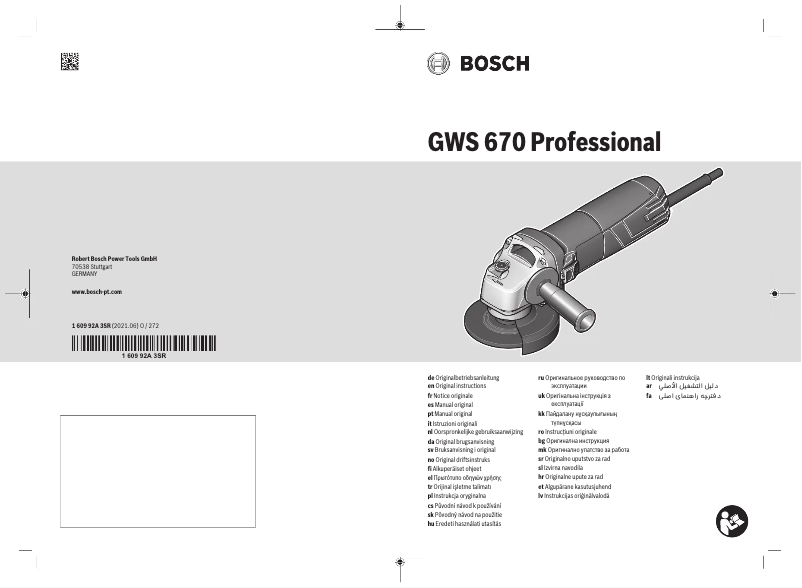 Página 1 del manual Manual de usuario Bosch GWS 670 Professional