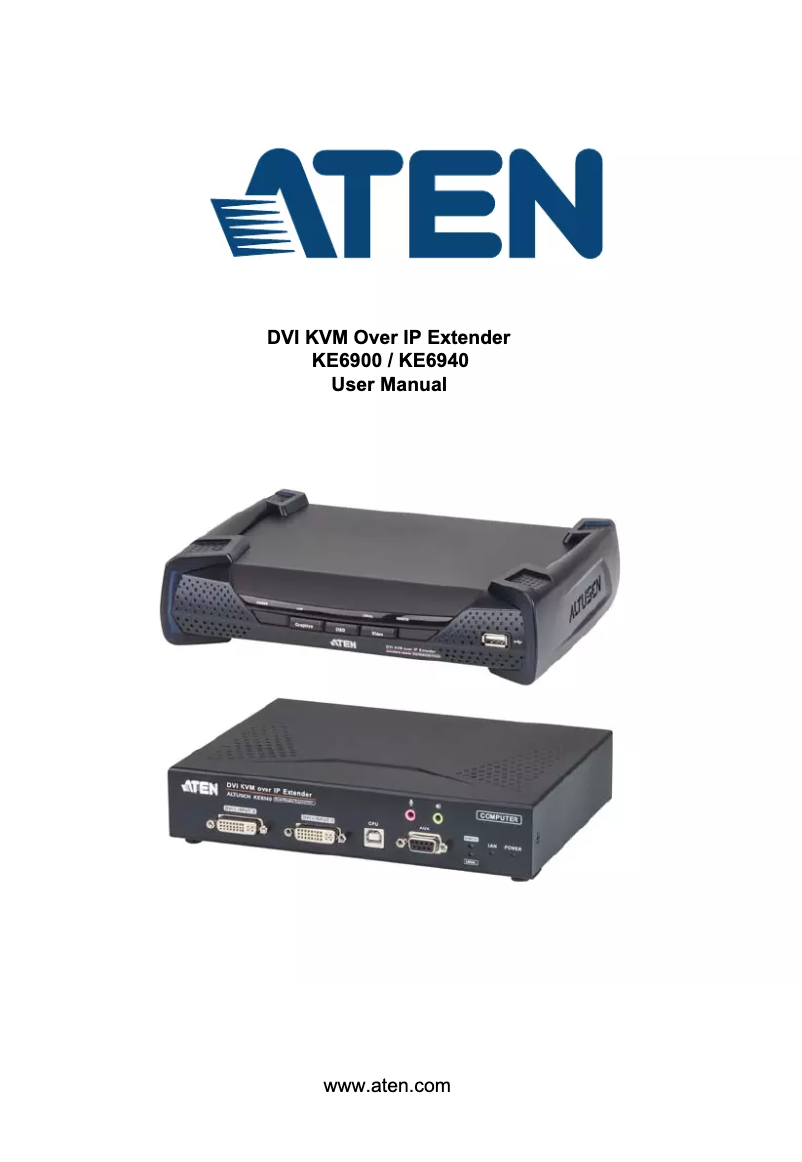 Page n°1 - Manuel utilisateur ATen KE6940T