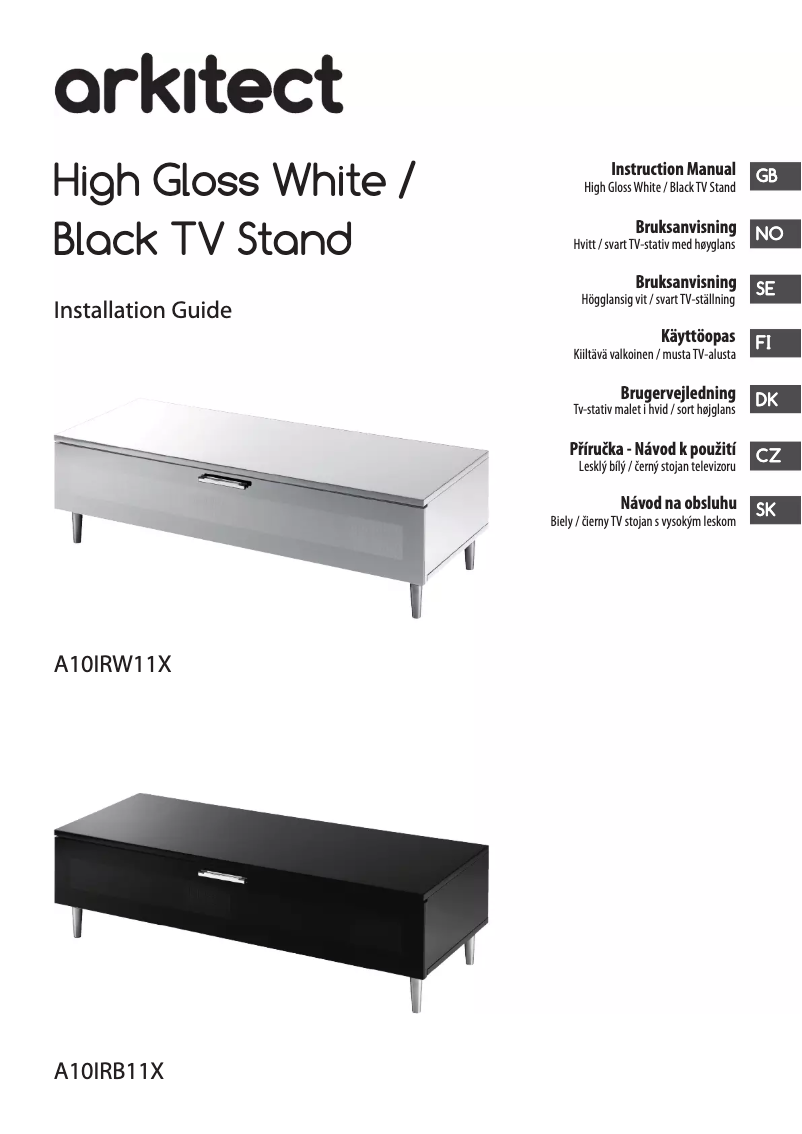 Image de la première page du manuel de l'appareil A10IRB11X