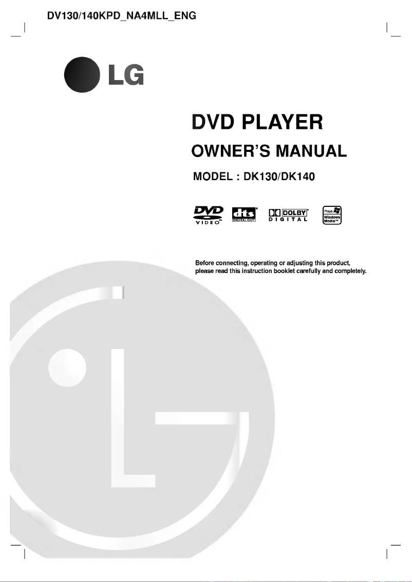 Page 1 of the manual User Manual LG DK130