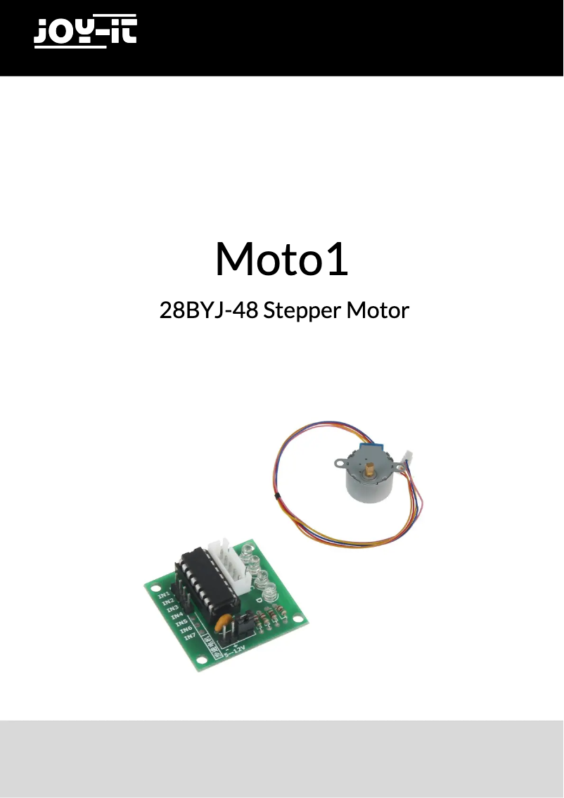 Page 1 de la notice Manuel utilisateur Joy-It Moto1