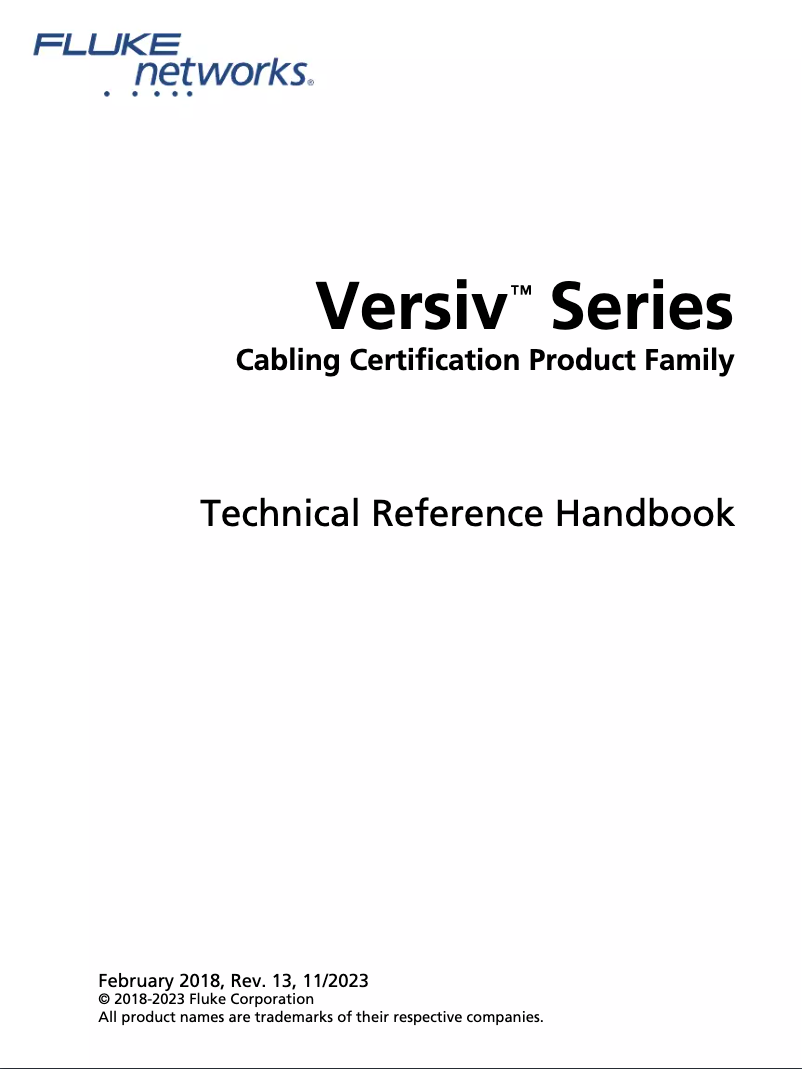 Página 1 del manual Manual de usuario Fluke FiberInspector Networks FI2-7300