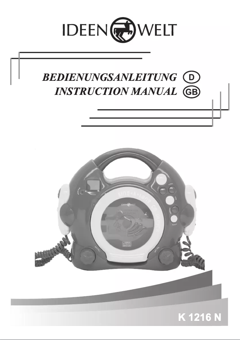 Page 1 de la notice Manuel utilisateur IdeenWelt K 1216 N