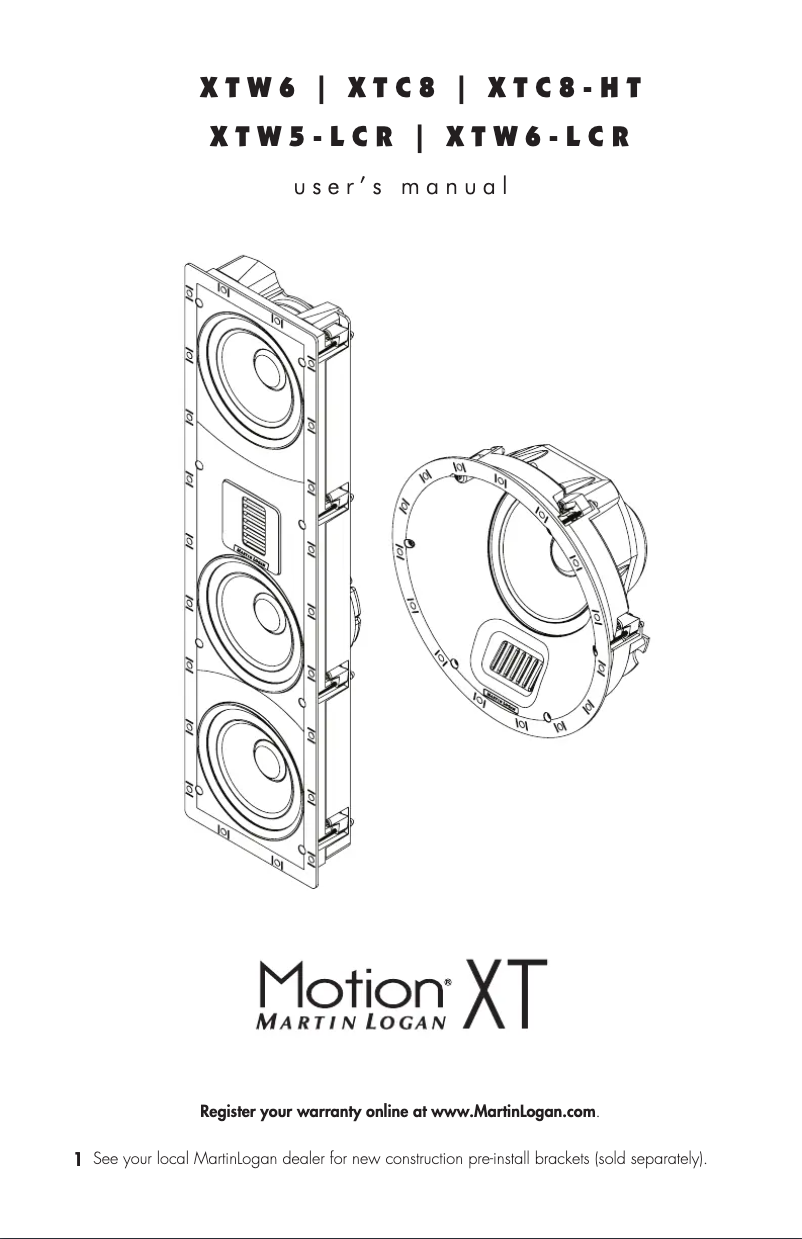 Image de la première page du manuel de l'appareil Motion XTW6