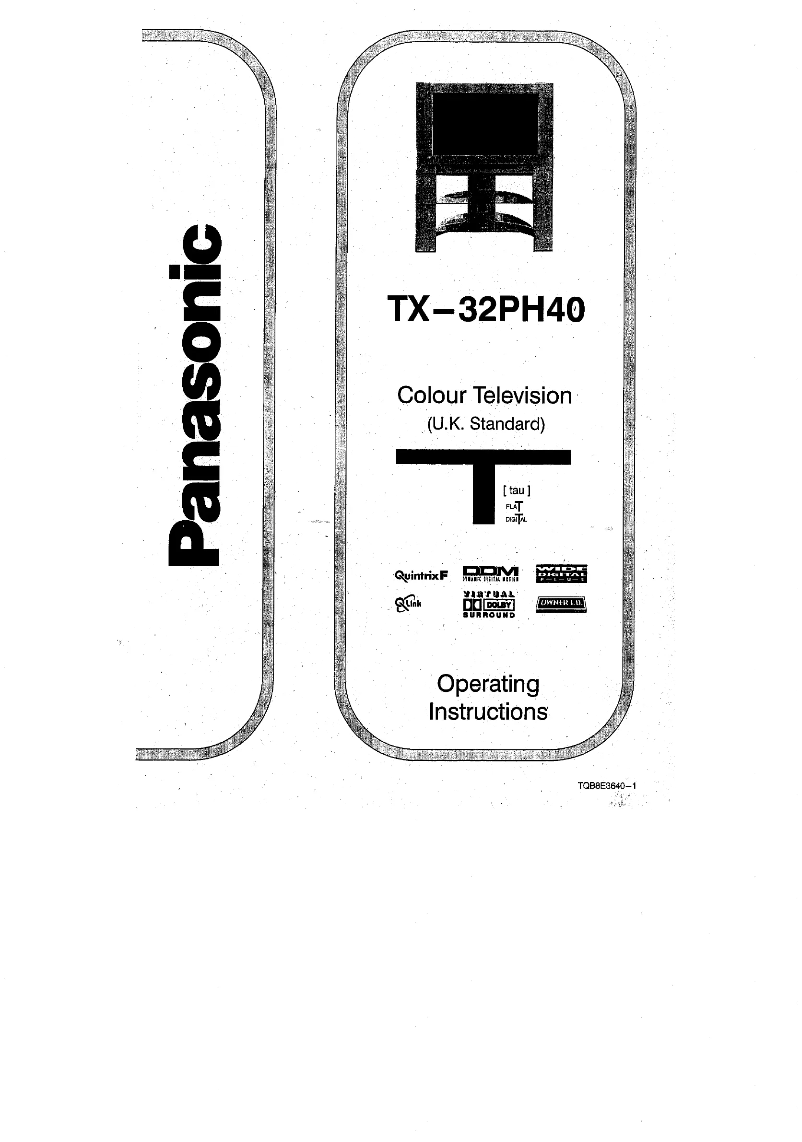 Page 1 de la notice Manuel utilisateur Panasonic TX-32PH40