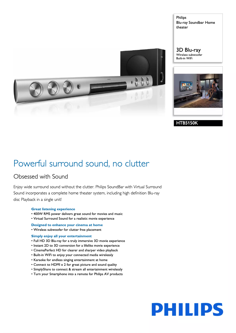 Image de la première page du manuel de l'appareil HTB5150K