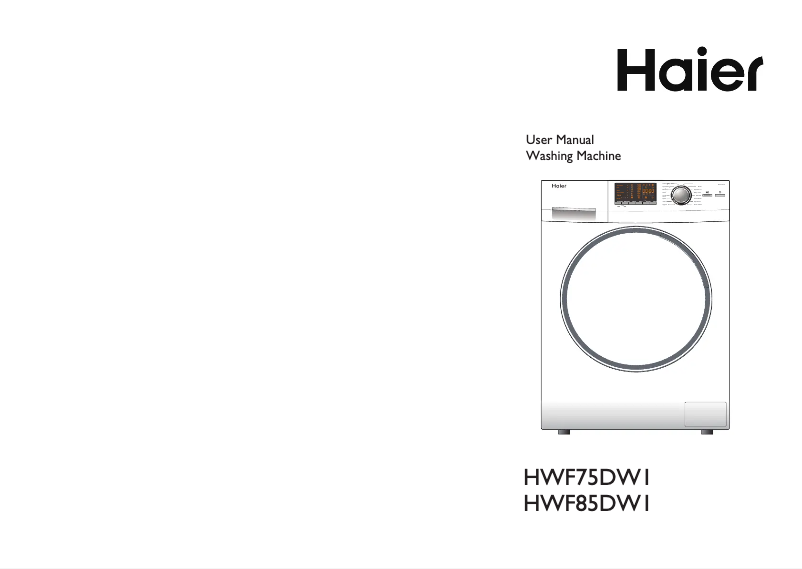 Page 1 de la notice Manuel utilisateur Haier HWF85DW1