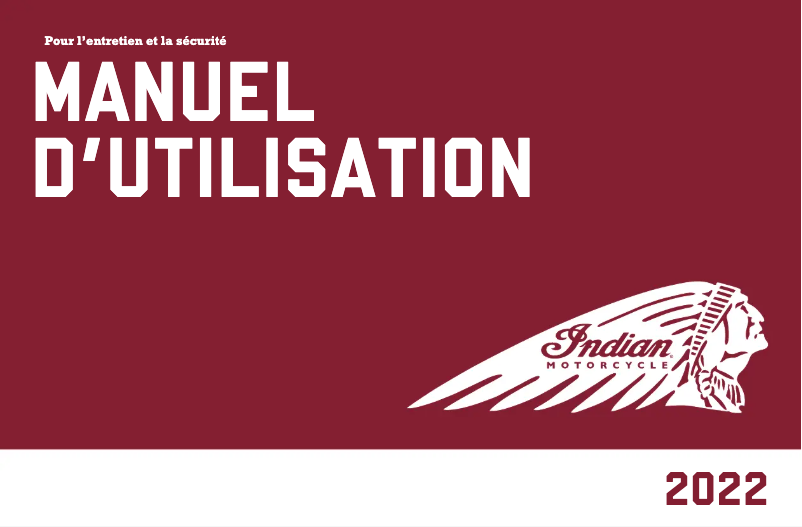 Page 1 de la notice Manuel utilisateur Indian Springfield (2022)