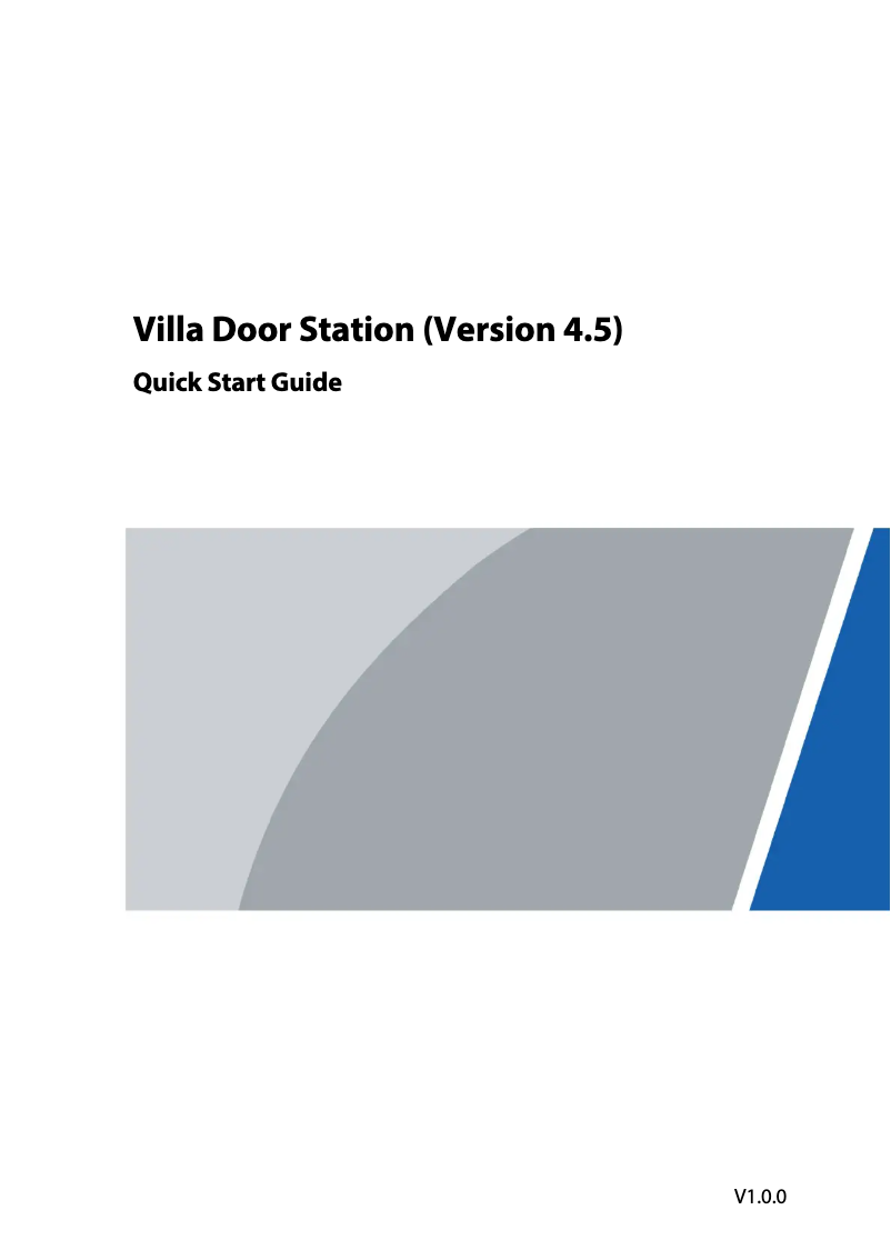 Page 1 de la notice Guide de démarrage rapide Dahua Technology KTD01L