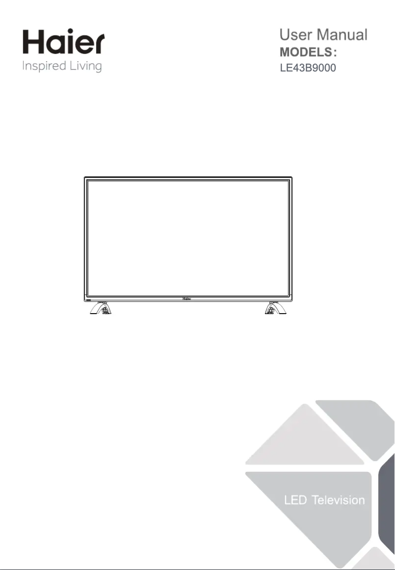 Page 1 de la notice Manuel utilisateur Haier LE43B9000