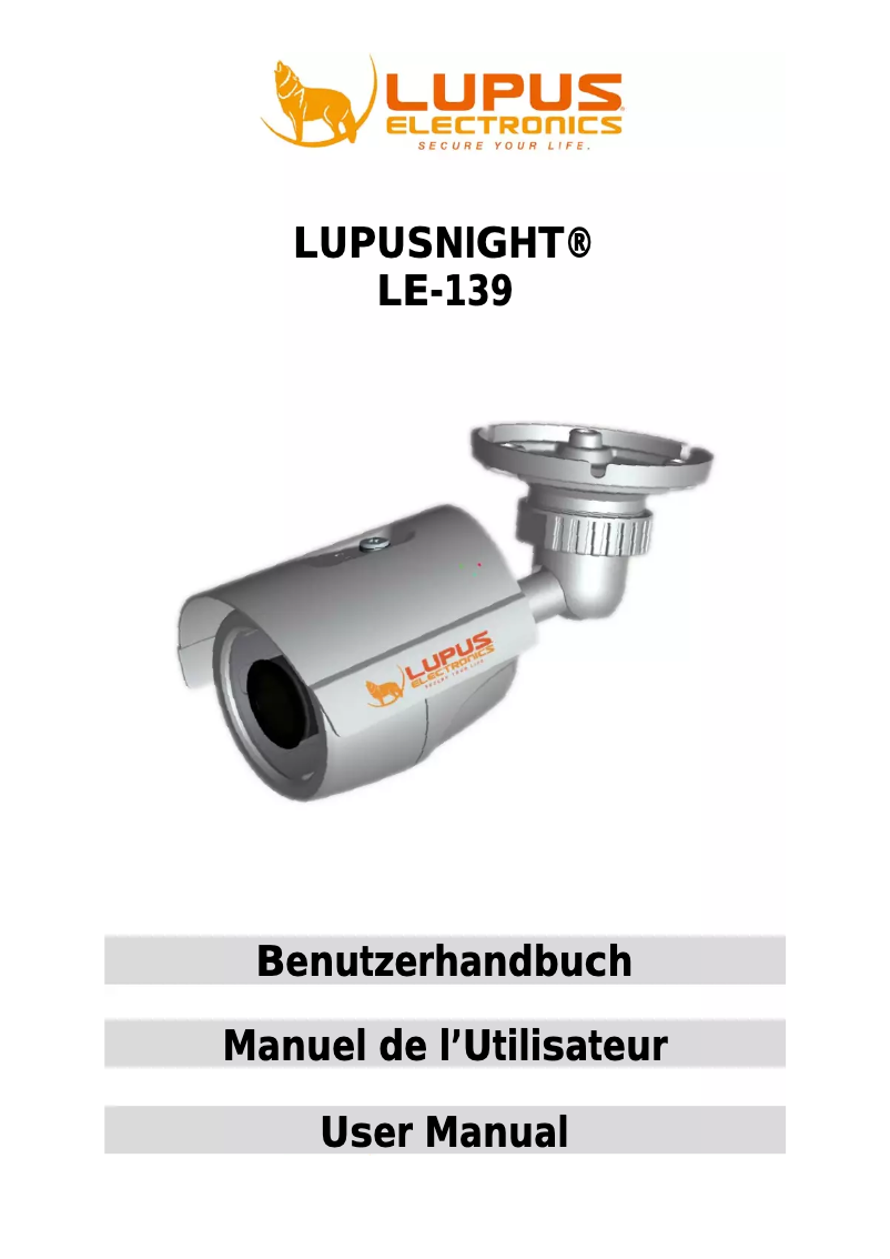 Page n°1 - Manuel utilisateur Lupus Electronics LE139