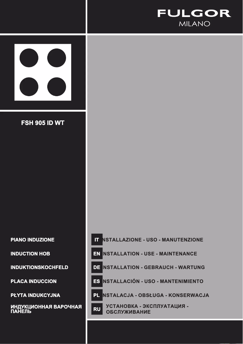 Page n°1 - Manuel utilisateur Fulgor Milano FSH 905 ID WT MBK