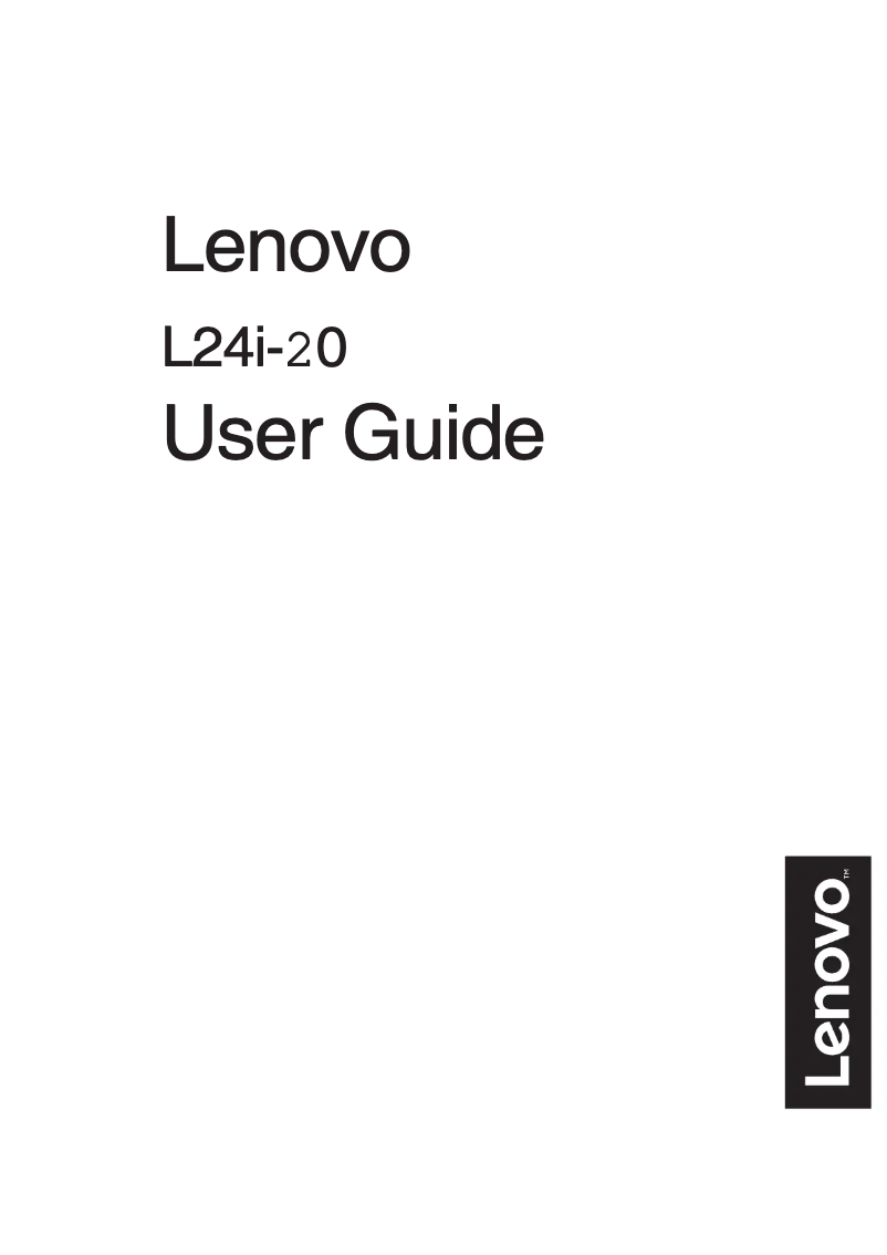 Page n°1 - Manuel utilisateur Lenovo L24i-20