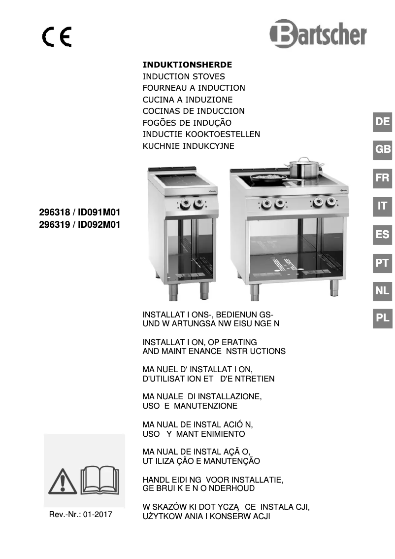 Page 1 de la notice Manuel utilisateur Bartscher 296319