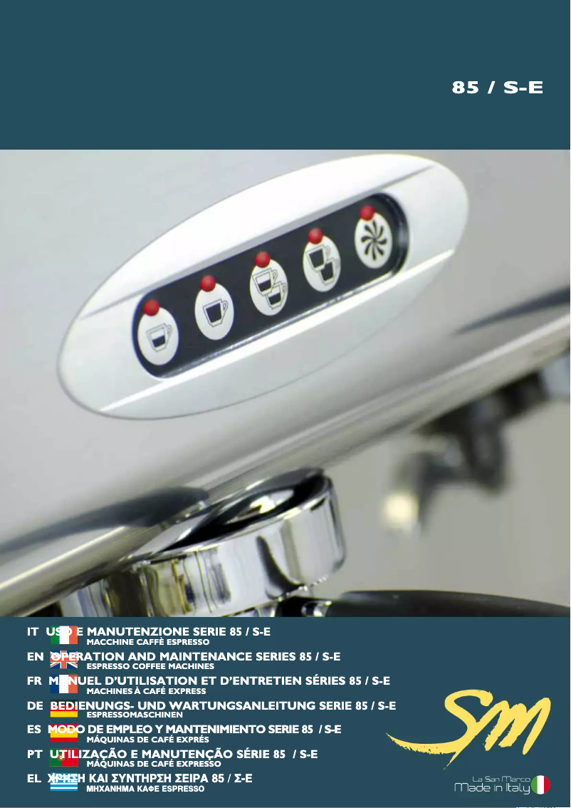 Page n°1 - Manuel utilisateur La San Marco 85 / S-E