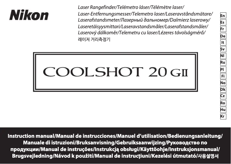 Image de la première page du manuel de l'appareil CoolShot 20 GII