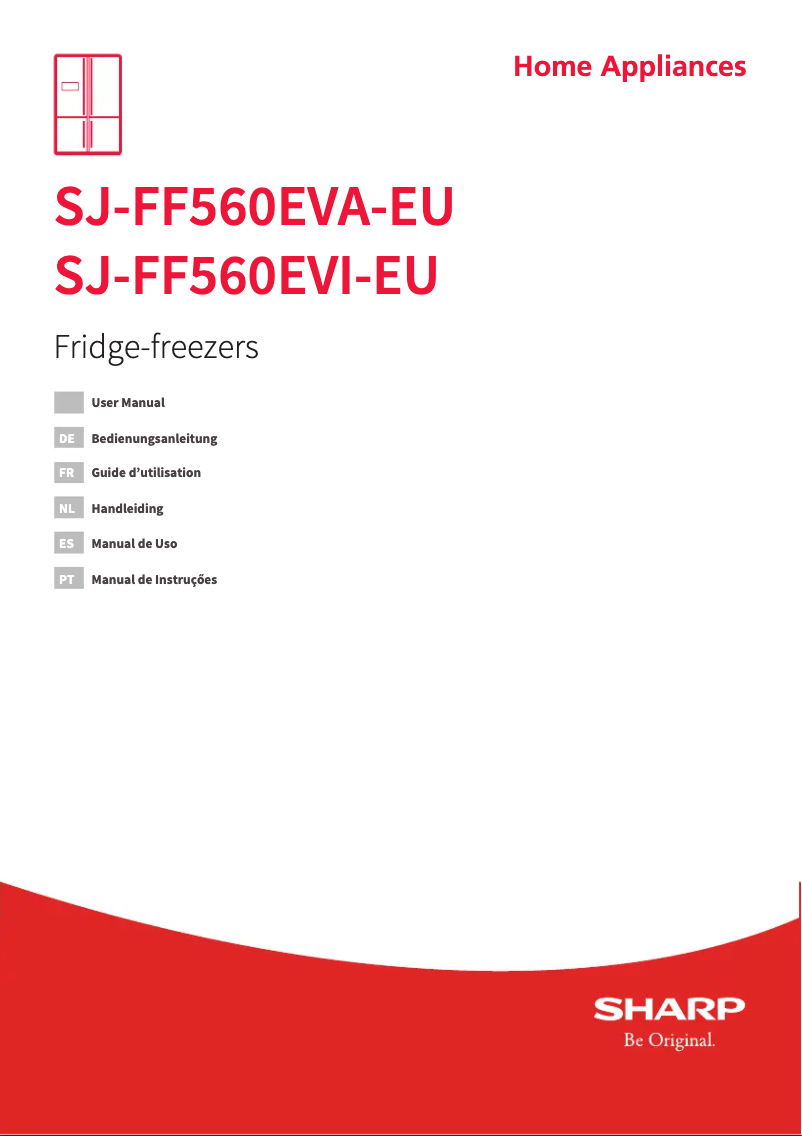 Page 1 de la notice Manuel utilisateur Sharp SJ-FF560EVA-EU