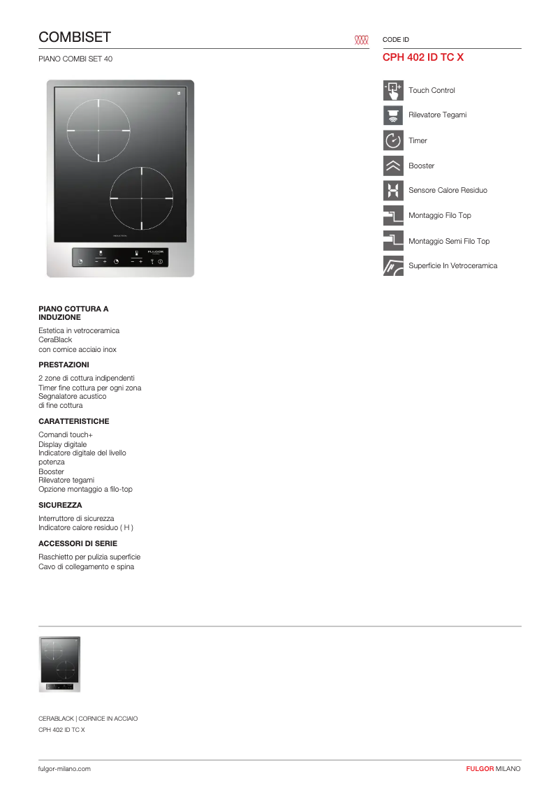 Image de la première page du manuel de l'appareil CPH 402 ID TC