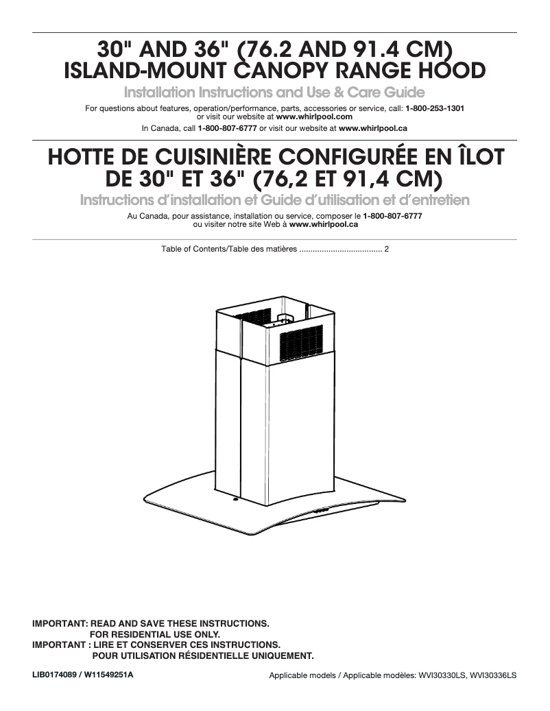 Page n°1 - Manuel utilisateur JennAir WVI51UC0LS