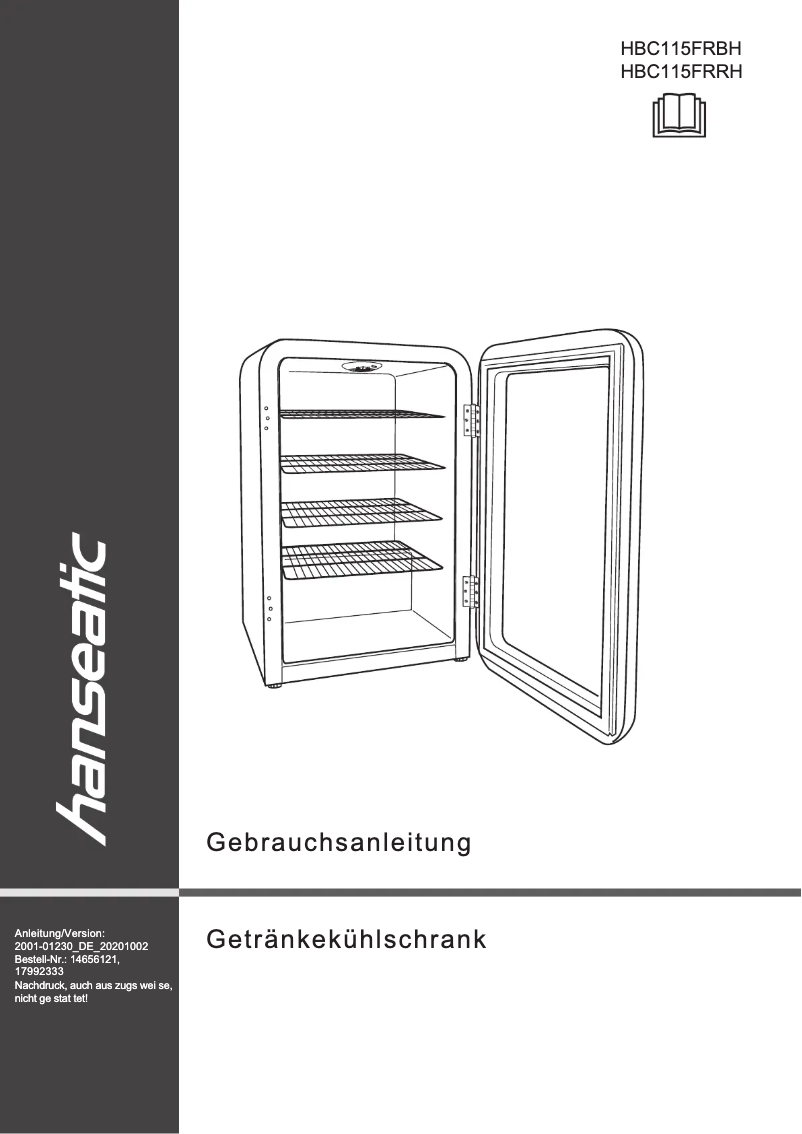 Página 1 del manual Manual de usuario Hanseatic HBC115FRRH