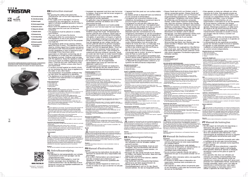 Page 1 de la notice Manuel utilisateur TriStar WF-2119