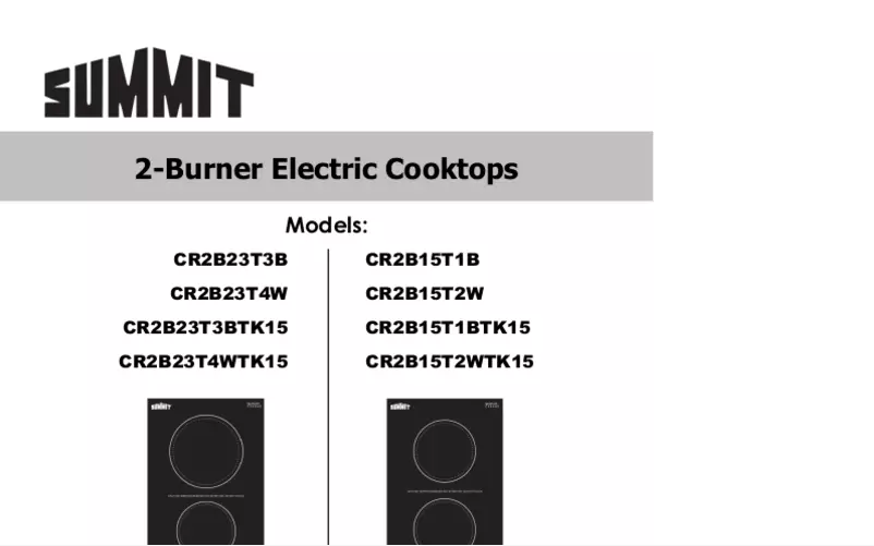 Image de la première page du manuel de l'appareil CR2B23T3BTK15