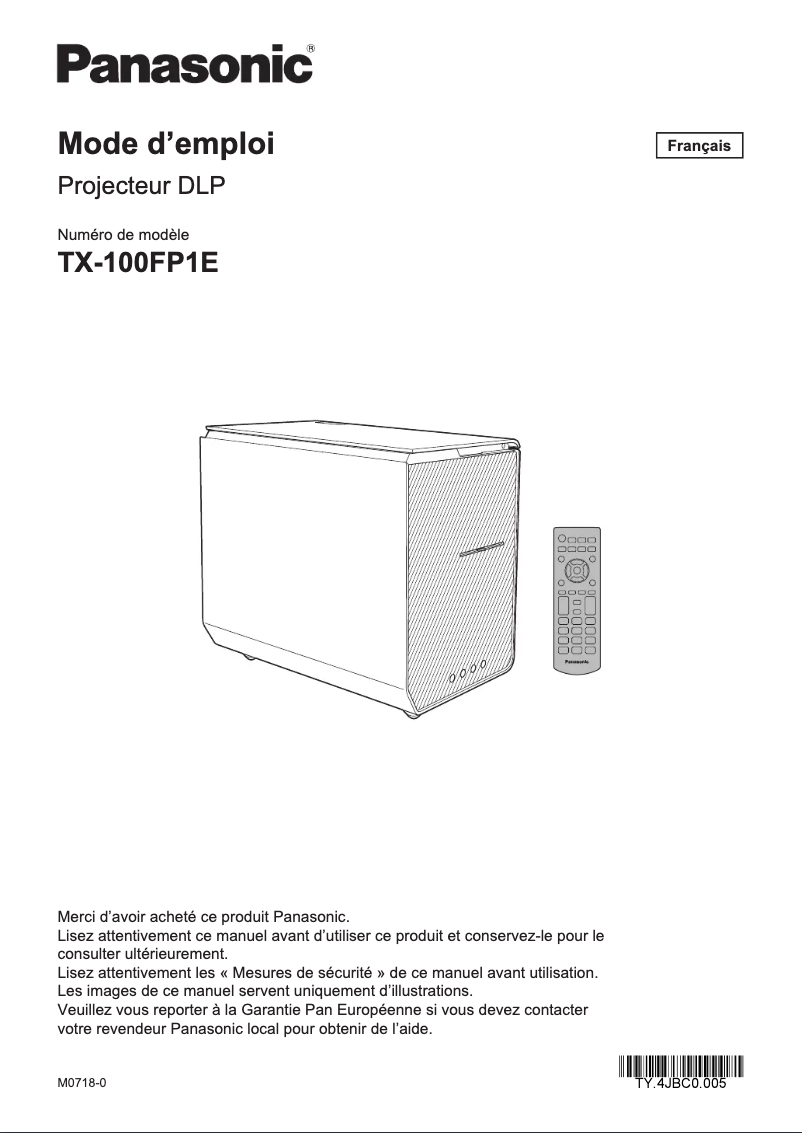 Imagen de la primera página del manual del dispositivo TX-100FP1E