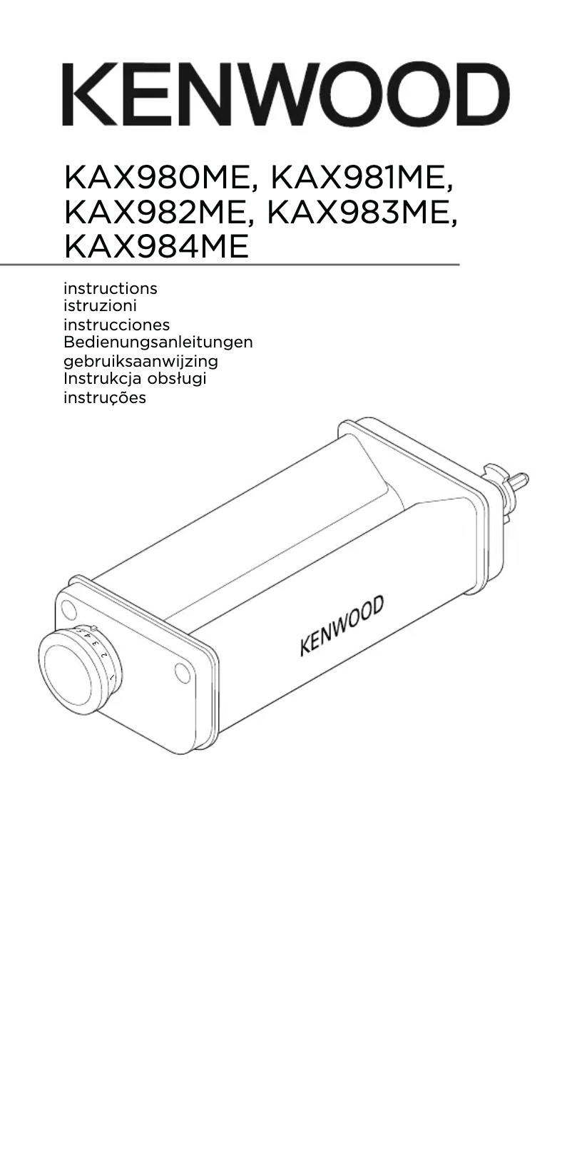 Image de la première page du manuel de l'appareil KAX984ME