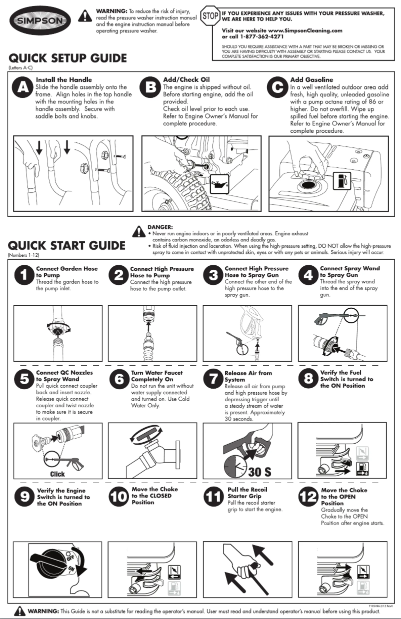 Page n°1 - Guide de démarrage rapide Simpson PowerShot PS-61041