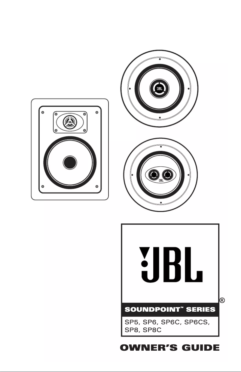 Page 1 de la notice Manuel utilisateur JBL SoundPoint SP6CS