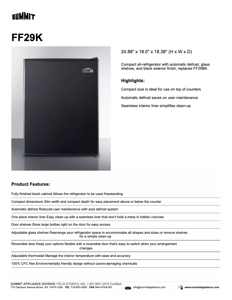 Image de la première page du manuel de l'appareil FF29K