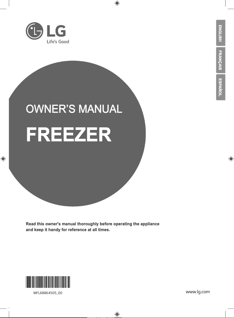 Page 1 de la notice Manuel utilisateur LG GR-B404ELSZ