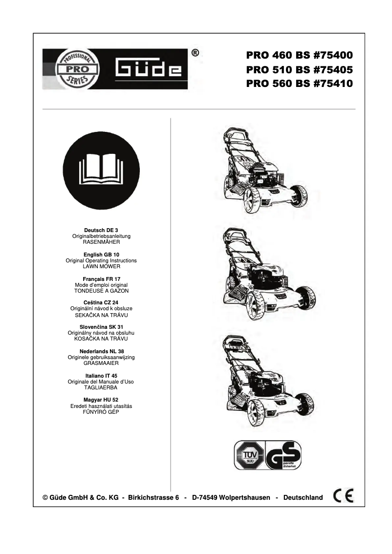 Image de la première page du manuel de l'appareil 560 BS Pro