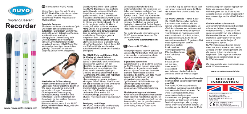 Page 1 de la notice Manuel utilisateur NUVO NU-RG300BL