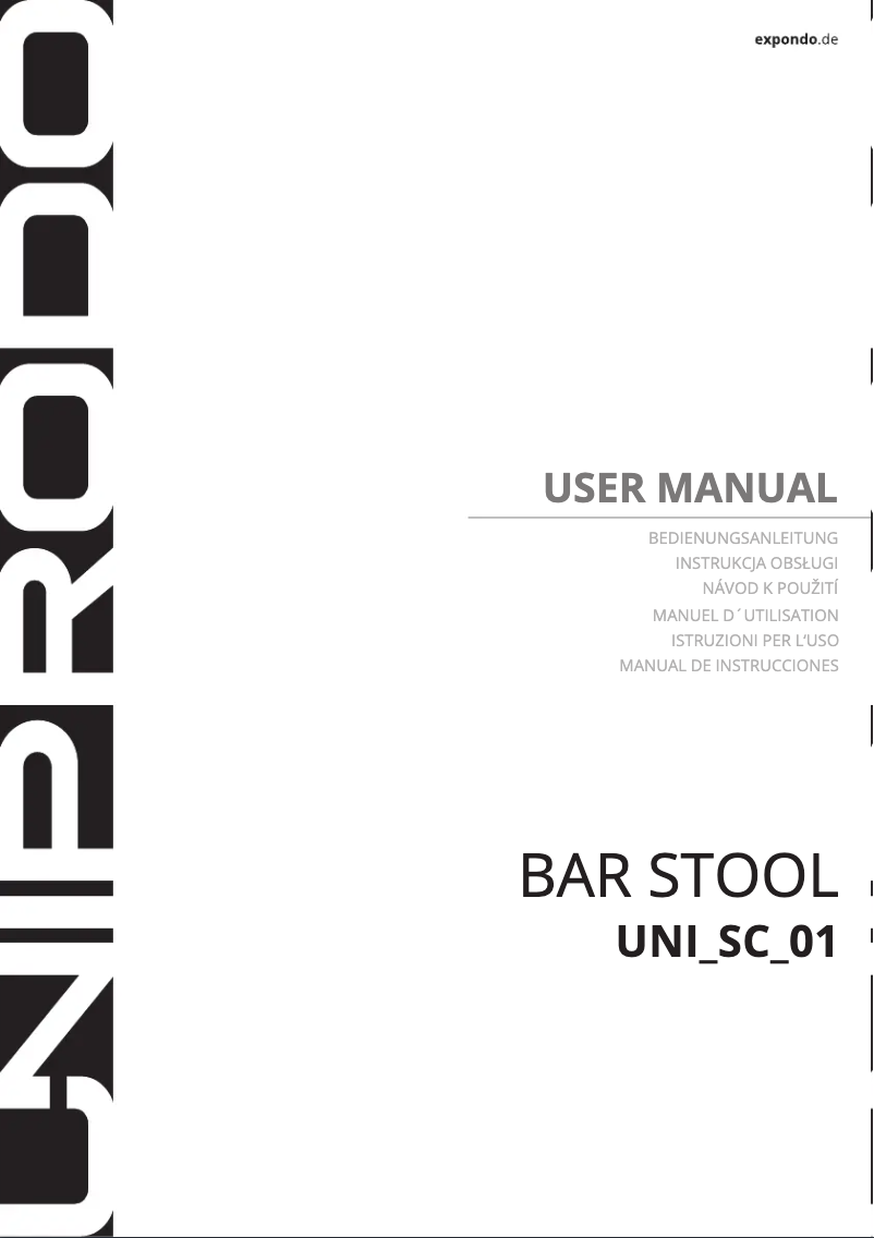 Page 1 de la notice Manuel utilisateur Uniprodo UNI_SC_01