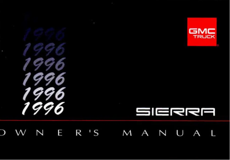 Page 1 de la notice Manuel utilisateur GMC Sierra (1996)