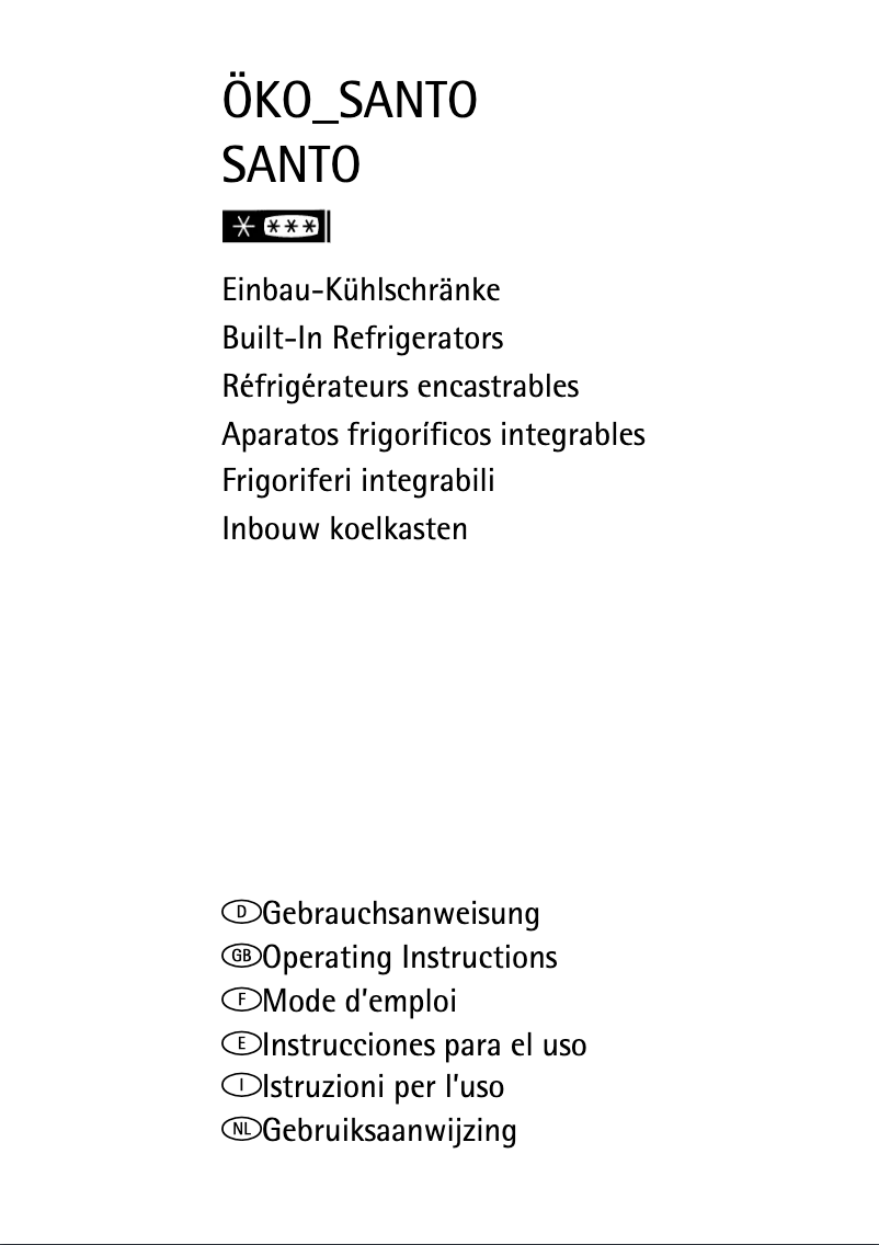 Page n°1 - Manuel utilisateur AEG Santo 2344-6i