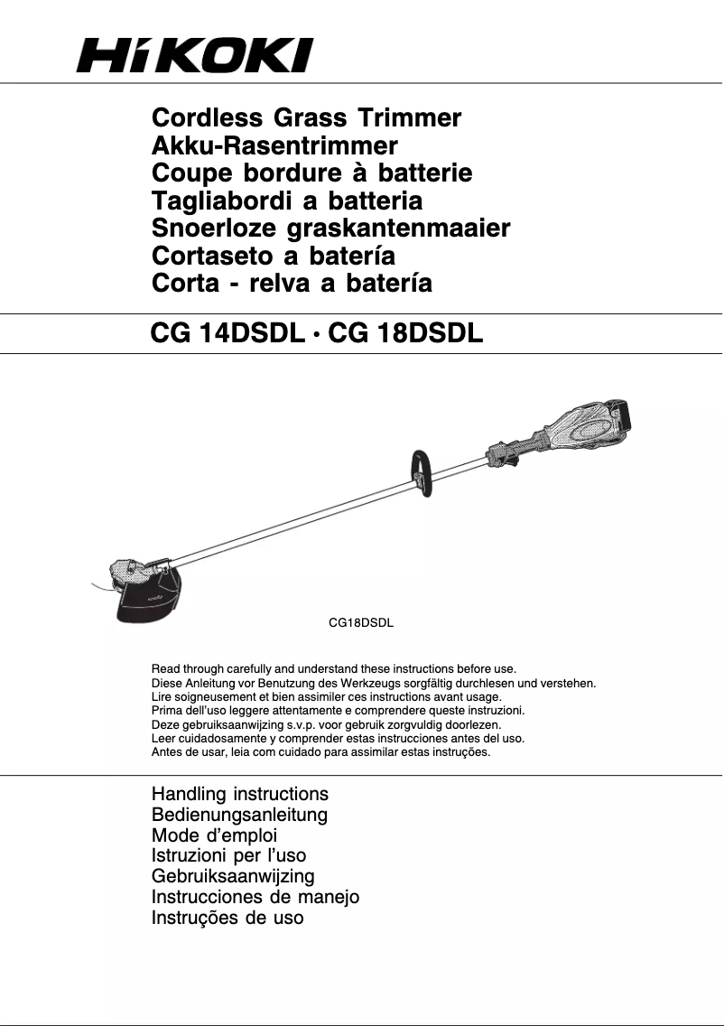 Image de la première page du manuel de l'appareil CG 14DSDL