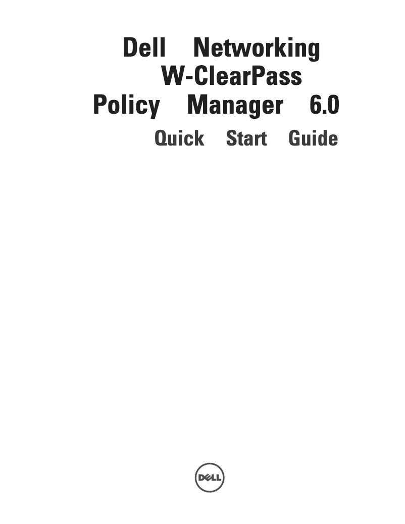 Page 1 de la notice Guide d'installation Dell ClearPass 500
