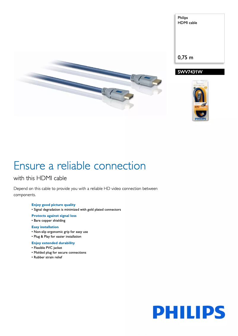 Page n°1 - Brochure Philips SWV7431W