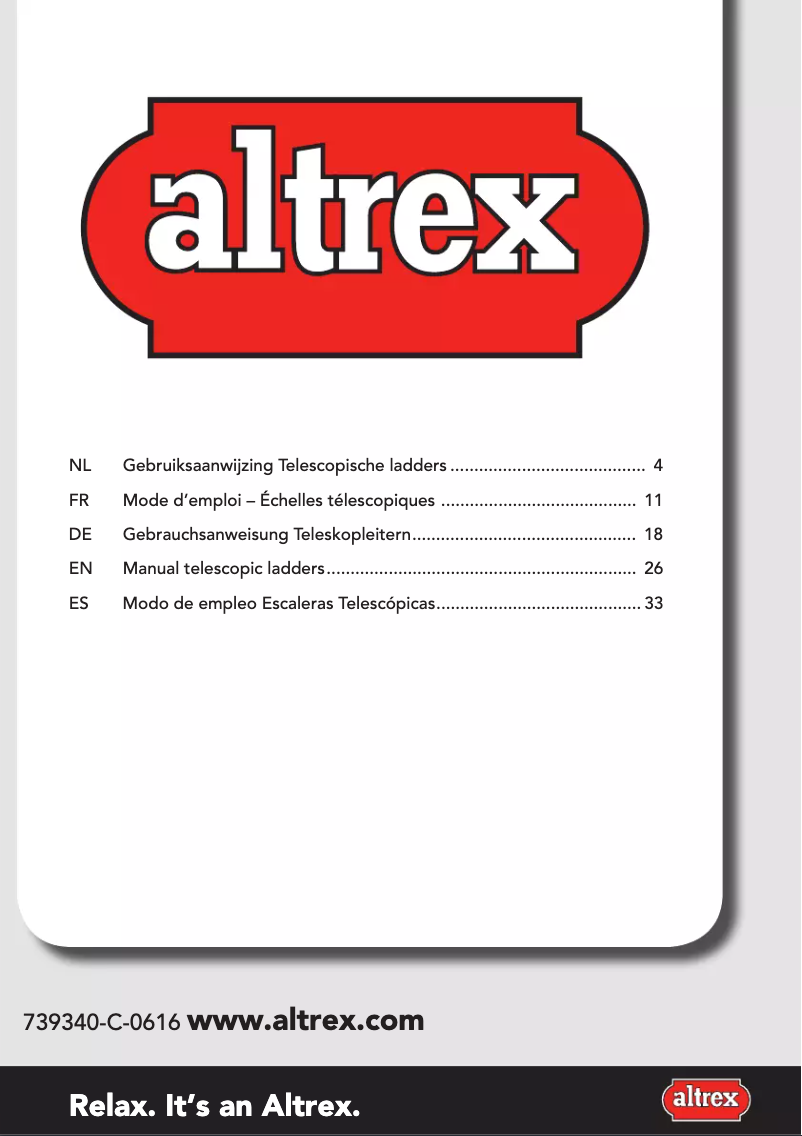 Página 1 del manual Manual de usuario Altrex TL Smart Up Active